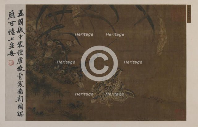 Quail and millet, Ming dynasty, 1368-1644. Creator: Unknown.