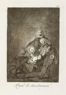 ¡Qual la descañonan!; Los Caprichos, pl.21, 1799. Creator: Francisco Goya