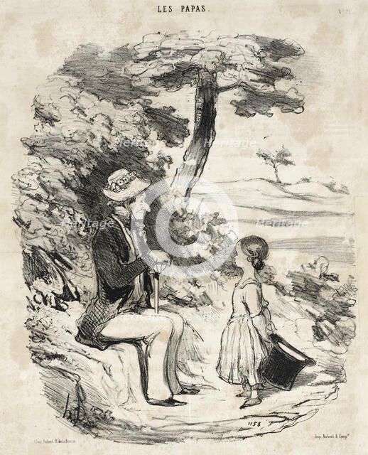 Quand on a un père farceur, 1848. Creator: Honore Daumier.
