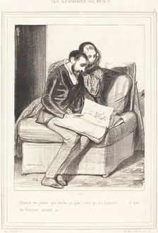 Quand on pense..., 1839. Creator: Paul Gavarni