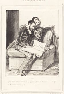 Quand on pense..., 1839. Creator: Paul Gavarni