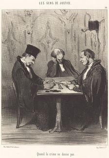 Quand le crime ne donne pas, 1848. Creator: Honore Daumier