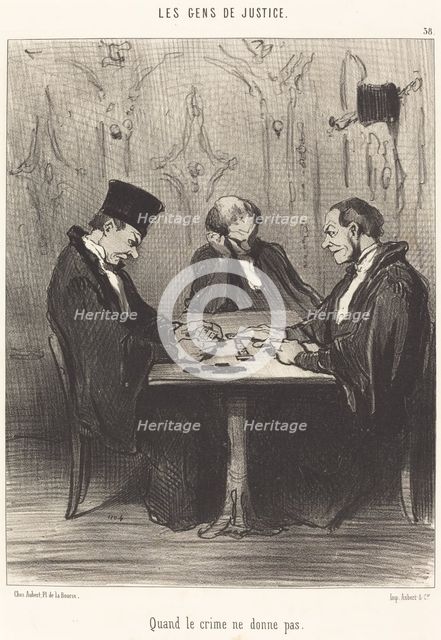 Quand le crime ne donne pas, 1848. Creator: Honore Daumier.