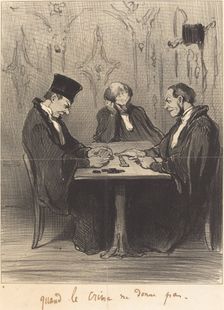 Quand le crime ne donne pas, 1848. Creator: Honore Daumier