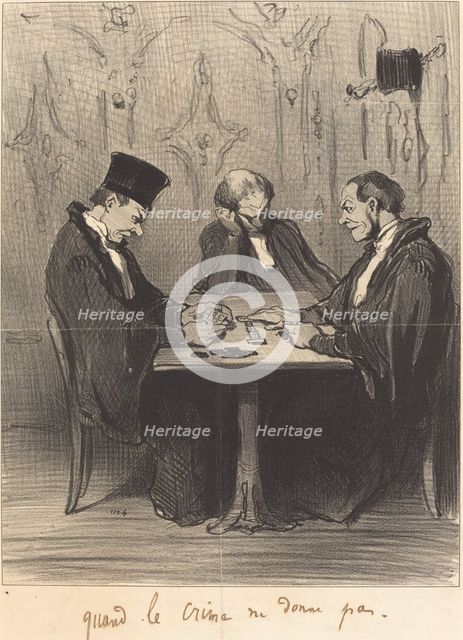 Quand le crime ne donne pas, 1848. Creator: Honore Daumier.