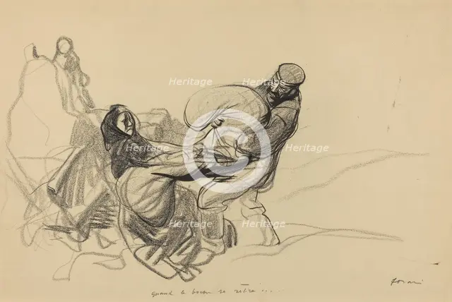 Quand le boche se retire..., probably 1917. Creator: Jean Louis Forain.