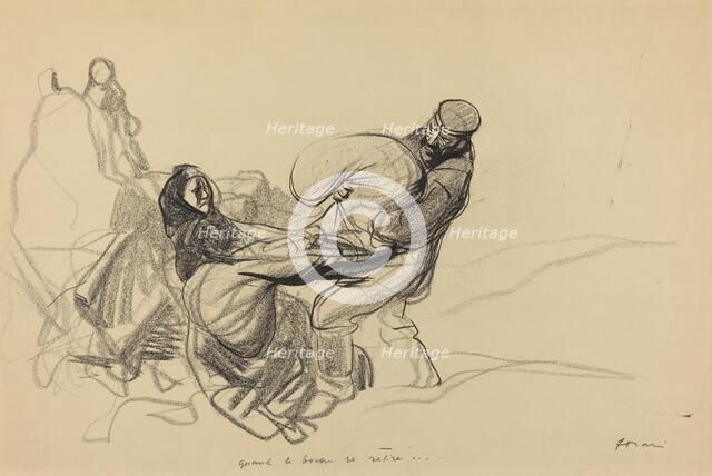 Quand le boche se retire..., probably 1917. Creator: Jean Louis Forain.