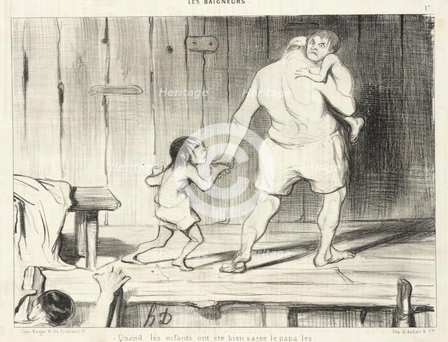 Quand les enfants ont été bien sages..., 1840. Creator: Honore Daumier.