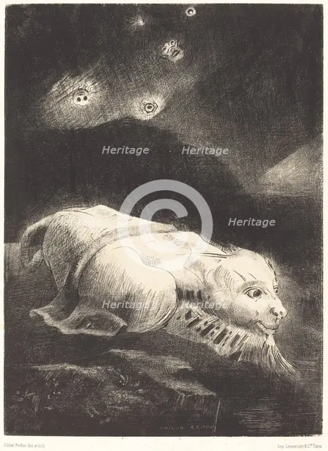 Quand s'eveillait la Vie au Fon de la matiere obscure (When life was awakening..., 1883. Creator: Odilon Redon.