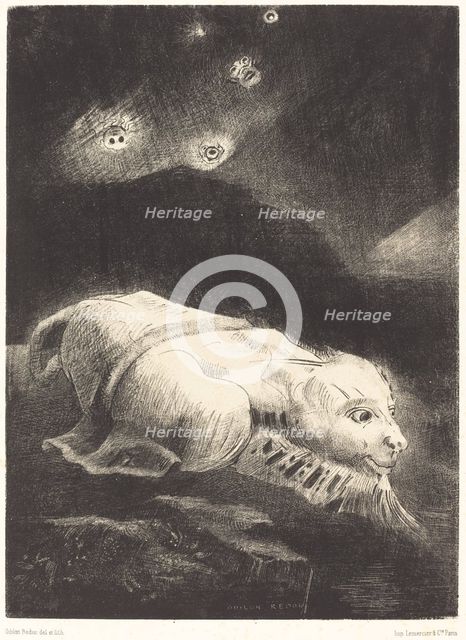 Quand s'eveillait la Vie au Fon de la matiere obscure (When life was awakening..., 1883. Creator: Odilon Redon.