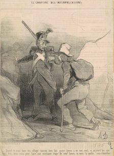 Quand tu étais dans ton village t'aurais ..., 19th century. Creator: Honore Daumier