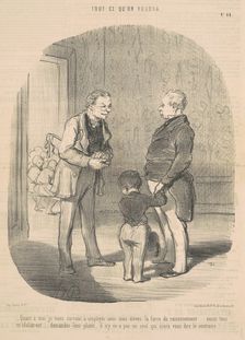 Quant a moi je tiens a employer ... la force du raisonnement, 19th century. Creator: Honore Daumier
