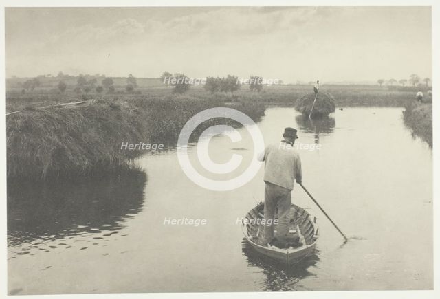 Quanting the Marsh Hay, 1886. Creator: Peter Henry Emerson.