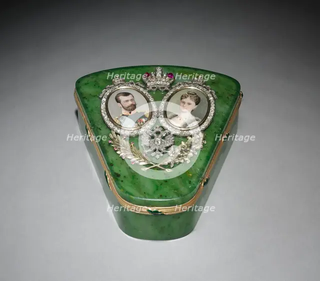 Quasi-Triangular Box, c. 1895. Creator: Karl Karlovitch Hahn (Russian), firm of.