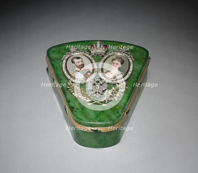 Quasi-Triangular Box, c. 1895. Creator: Karl Karlovitch Hahn (Russian), firm of.