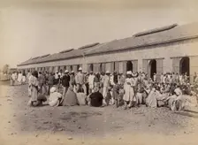 Quarantine area, during bubonic plague outbreak, Karachi, India, 1897. Creator: Unknown