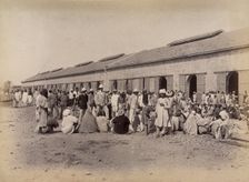 Quarantine area, during bubonic plague outbreak, Karachi, India, 1897. Creator: Unknown