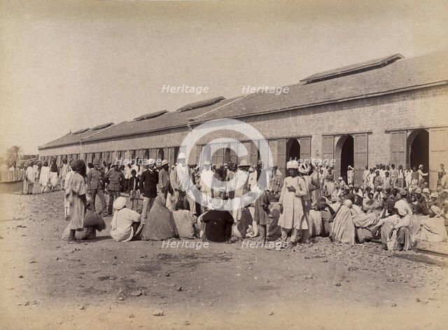 Quarantine area, during bubonic plague outbreak, Karachi, India, 1897. Creator: Unknown.