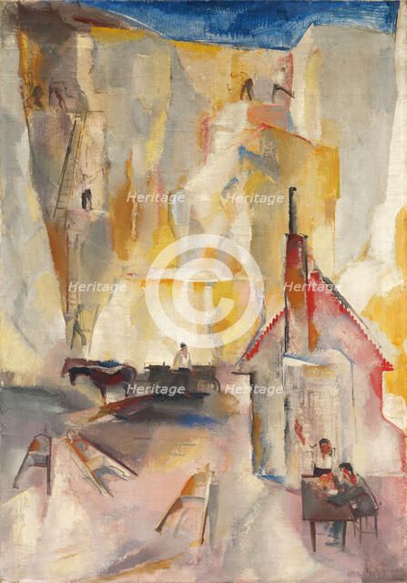 Quarry, 1927. Creator: Vilmos Aba-Novák.