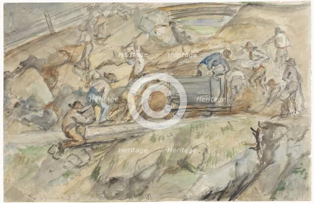 Quarry at Pontresina, 1869. Creator: Jozef Israels.