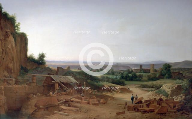 'Quarry around Lyon', 1805-1856. Artist: Nicolas Victor Fonville