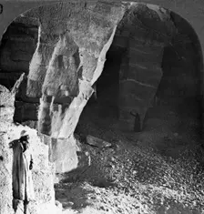 Quarry chambers of Masara, Egypt 1905.Artist: Underwood & Underwood