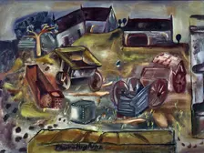 Quarry Farm, Wiltshire, c1937. Creator: Frances Hodgkins