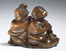 Quarreling Couple, Mid-19th century. Creator: Meikeisai Hojitsu