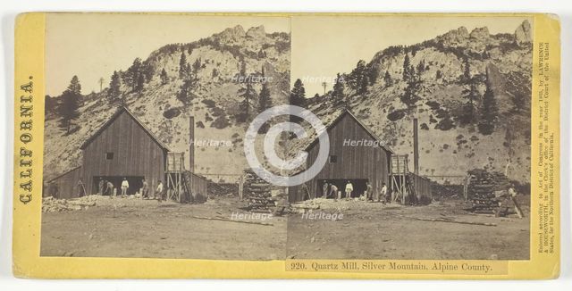 Quartz Mill, Silver Mountain, Alpine County, California, 1865. Creator: Lawrence & Houseworth.