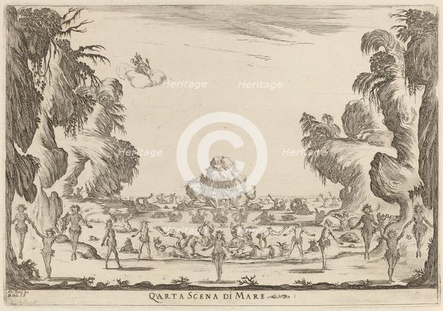 Quarta Scena di Mare, 1637. Creator: Stefano della Bella.