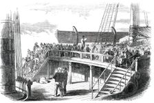 Quarter-Deck of an Emigrant Ship - Roll-Call, 1850. Creator: Unknown