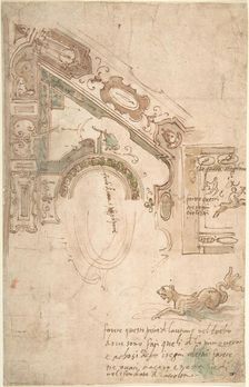 Quarter Plan for a Coved Ceiling, ca. 1561. Creator: Antenore Ridolfi
