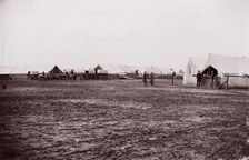 Quartermaster and Ambulance Camp, 6th Corps, Brandy Station, Virginia, 1861-65. Creator: Tim O'Sullivan