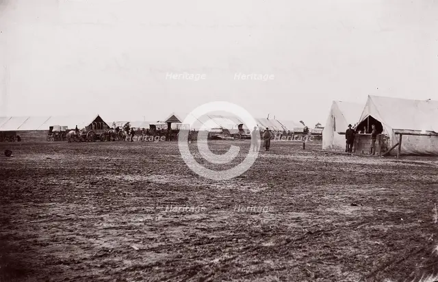 Quartermaster and Ambulance Camp, 6th Corps, Brandy Station, Virginia, 1861-65. Creator: Tim O'Sullivan.