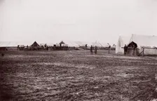Quartermaster and Ambulance Camp, 6th Corps, Brandy Station, Virginia, 1861-65. Creator: Tim O'Sullivan