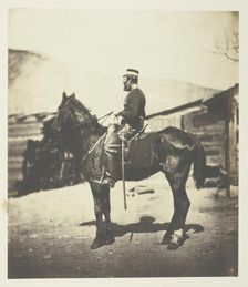 Quartermaster Hill, 4th Lt. Dragoons. The Horse taken immediately after the winter season., 1855. Creator: Roger Fenton