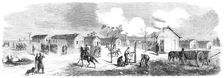 Quarters for infantry at the camp of Chalons - from a drawing by M. Beaucé, 1860. Creator: Unknown