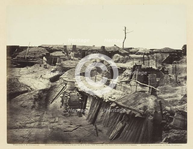 Quarters of Men in Fort Sedgwick, May 1865. Creator: Alexander Gardner.