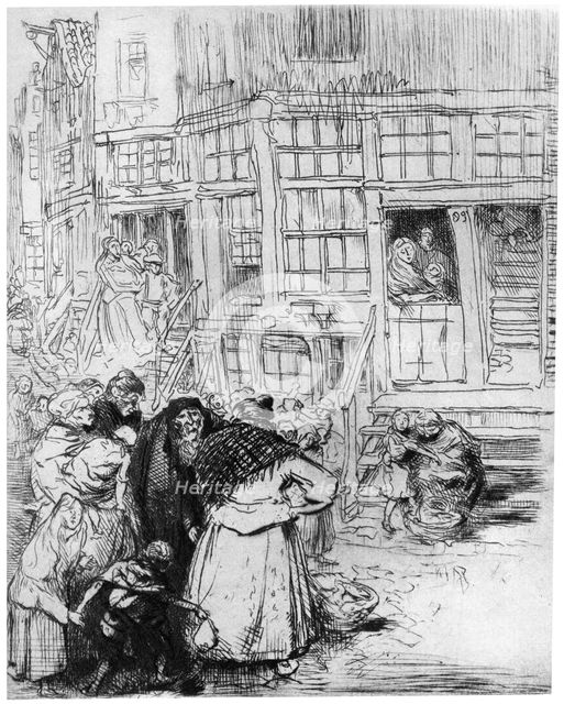 'Quartier Juif a Amsterdam', c1870-1910 (1924). Artist: Auguste Lepere
