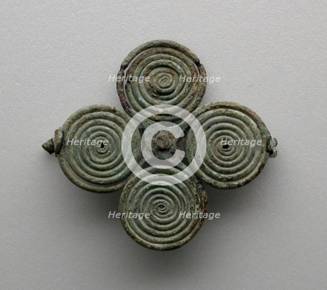 Quatrefoil spiral fibula (garment pin), 7th century BCE. Creator: Unknown.
