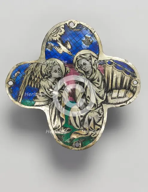 Quatrilobed Plaque: The Annunciation, c. 1350-1400. Creator: Unknown.