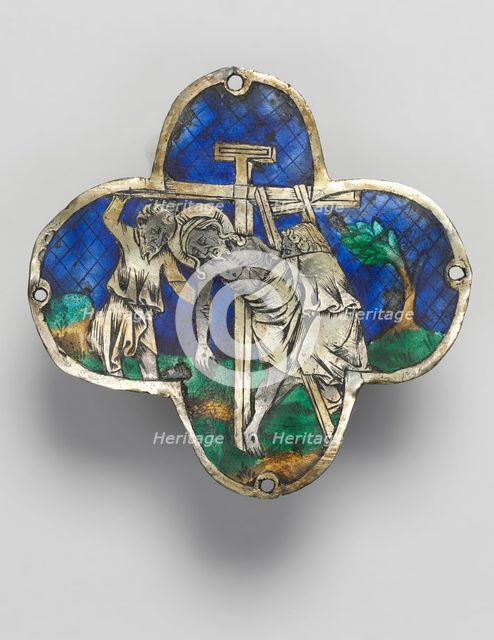 Quatrilobed Plaque: The Descent from the Cross, c. 1350-1400. Creator: Unknown.