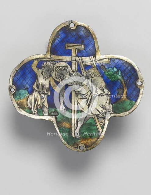 Quatrilobed Plaque: The Descent from the Cross, c. 1350-1400. Creator: Unknown.