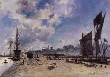Quay at Honfleur. Artist: Jongkind, Johan Barthold (1819-1891)