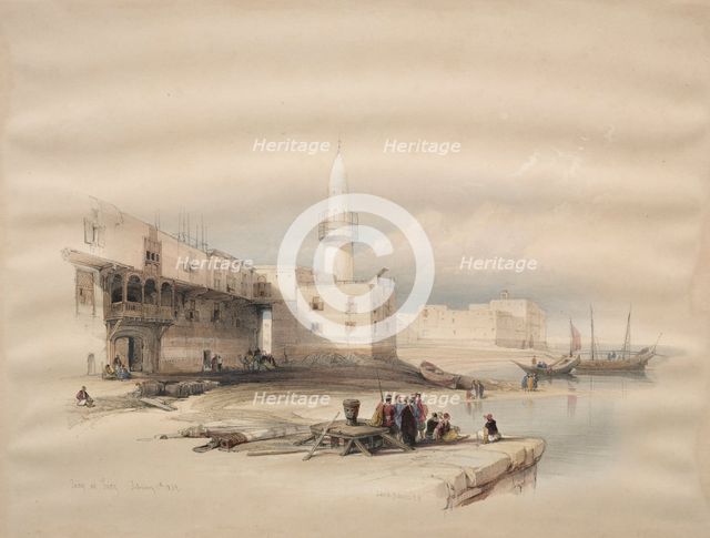 Quay at Suez, 1839. Creator: David Roberts (British, 1796-1864).