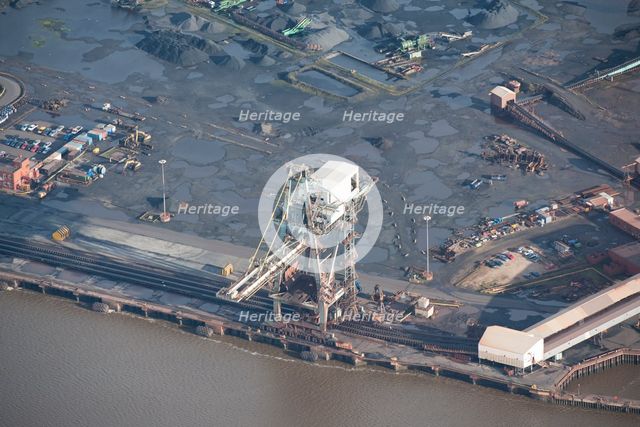 Quay crane at Teesside Steel Works, Redcar and Cleveland, 2015. Creator: Dave MacLeod.