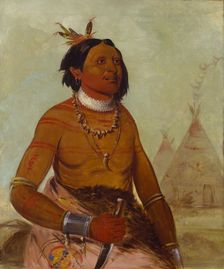 Quáy-hám-kay, Stone Shell, a Brave, 1834. Creator: George Catlin
