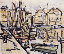 Quayside, 1925-1931. Creator: George Leslie Hunter