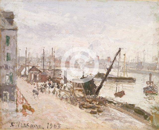 Quayside at Le Havre, 1903. Artist: Camille Pissarro.