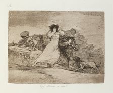 Qué alboroto es este?; Los Desastres de la Guerra, Madrid 1863. Creator: Francisco Goya